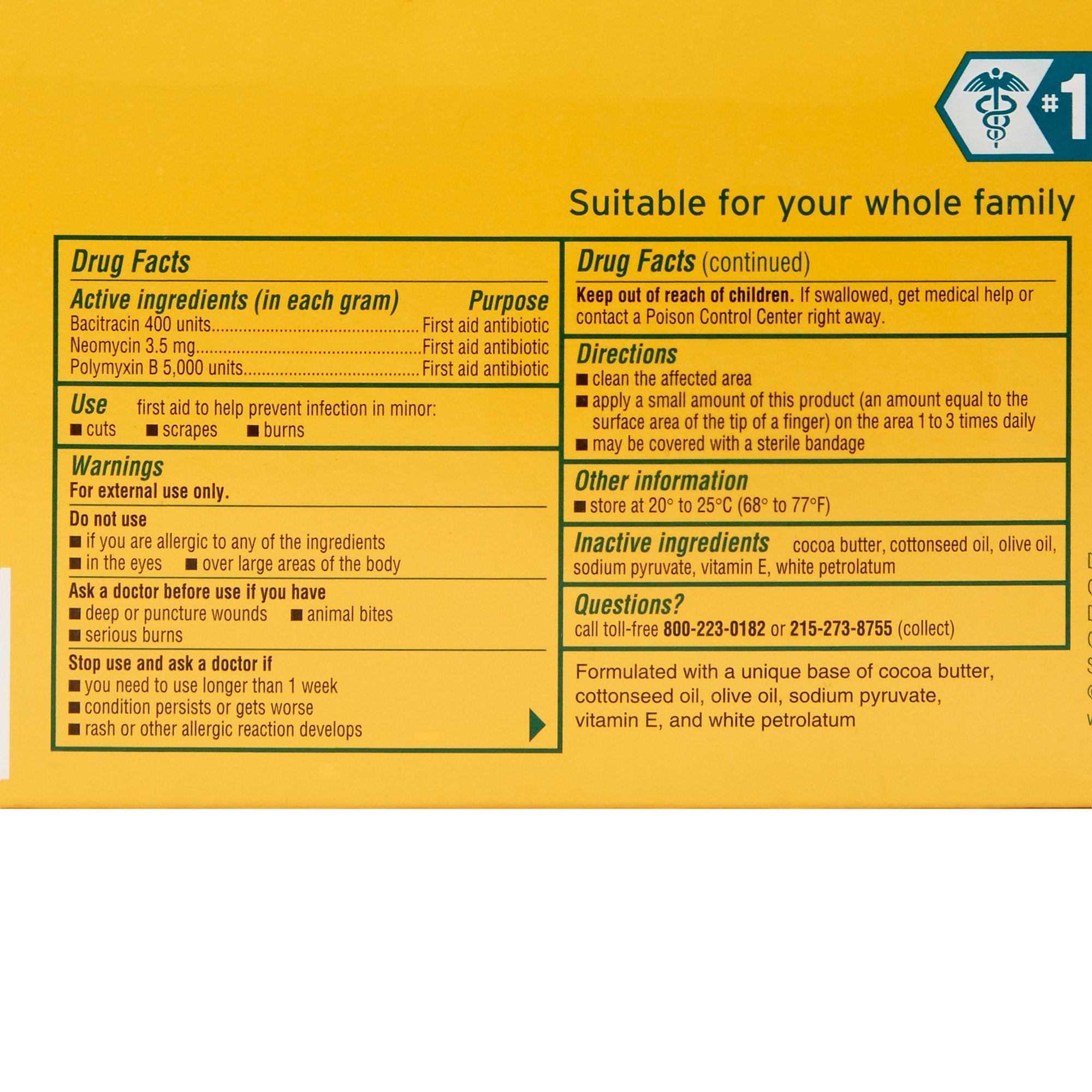 Kenvue Brands LLC Neosporin Bacitracin / Neomycin / Polymyxin B First Aid Antibiotic (1728/CS) 