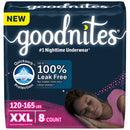 GoodNites Nighttime Underwear for Girls, 2X-Large (8/PK) 