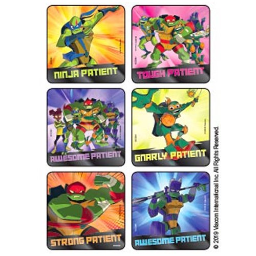 Medibadge Sticker Kids Love Stickers 75 per Pack Teenage Mutant Ninja Turtles 2-1/2 X 2-1/2 Inch (75/PK) 