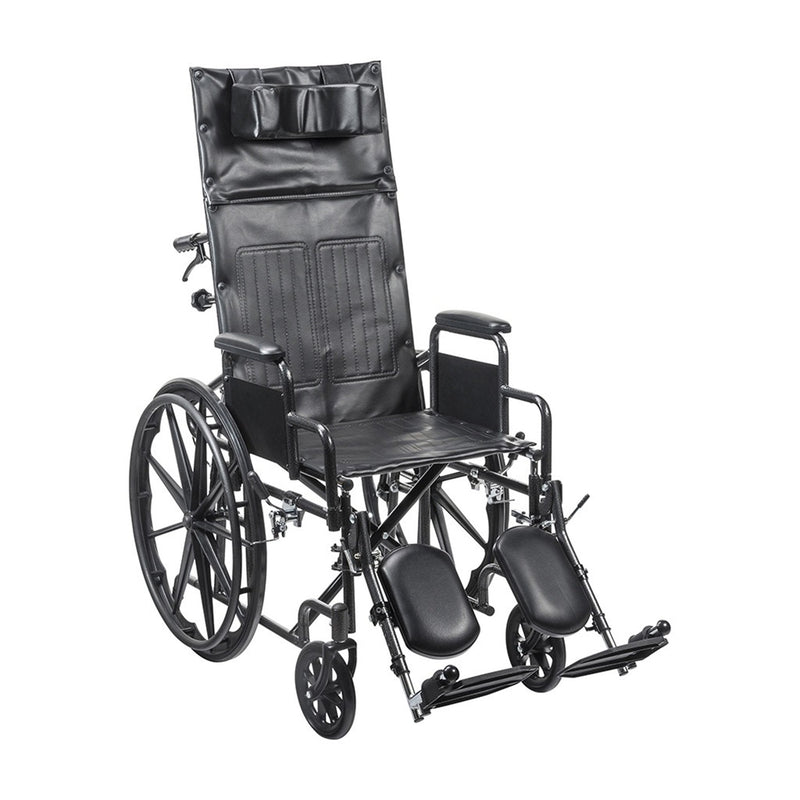 Drive DeVilbiss Healthcare drive Silver Sport Reclining Wheelchair, 16-Inch Seat Width 