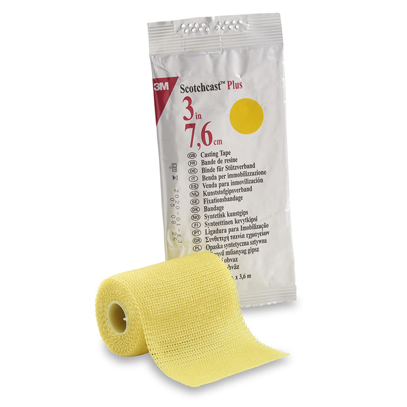 3M Scotchcast Plus Yellow Cast Tape, 3 Inch x 4 Yard (Case of 10)