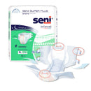 TZMO USA Inc Seni Super Plus Overnight Heavy Absorbency Incontinence Brief, Extra Large (32/CS) 
