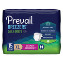Prevail Breezers Ultimate Absorbency Incontinence Briefs, Extra Large (Case of 60)