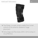 Ossur Rebound Wraparound / Open Patella Hinged Knee Brace, Extra Large 