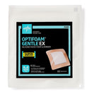 Foam Dressing Optifoam Gentle EX 4 X 4 Inch With Border Waterproof Backing Silicone Face and Border Square Sterile (Case of 100)