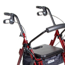 Drive DeVilbiss Healthcare drive Duet Four-Wheel Rollator, Burgundy 