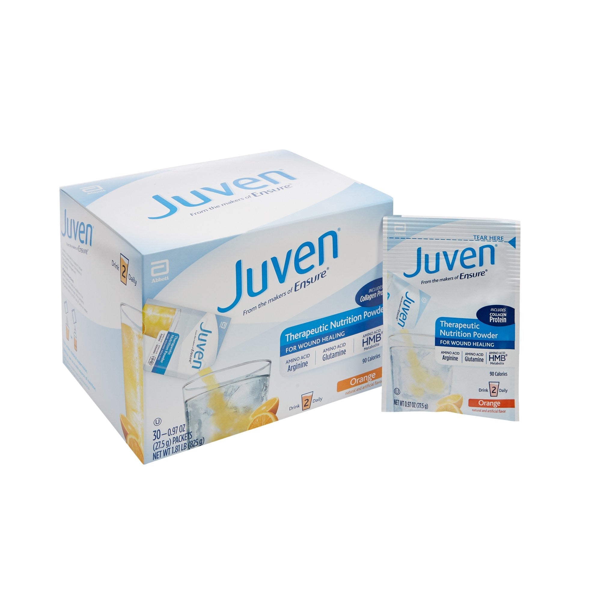 Abbott Nutrition Juven Orange Arginine/Glutamine Therapeutic Nutrition Powder (180/CS) 