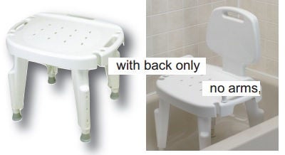 Shower Chair Fabrication Enterprises Without Arms Plastic Frame Removable Backrest 22 Inch Seat Width 300 lbs. Weight Capacity (Each)