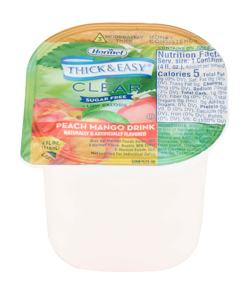 Thick & Easy Clear Honey Consistency Sugar-Free Peach Mango Thickened Beverage (Case of 24)