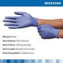 McKesson Confiderm LDC Nitrile Exam Glove, Large, Blue (Case of 2500)