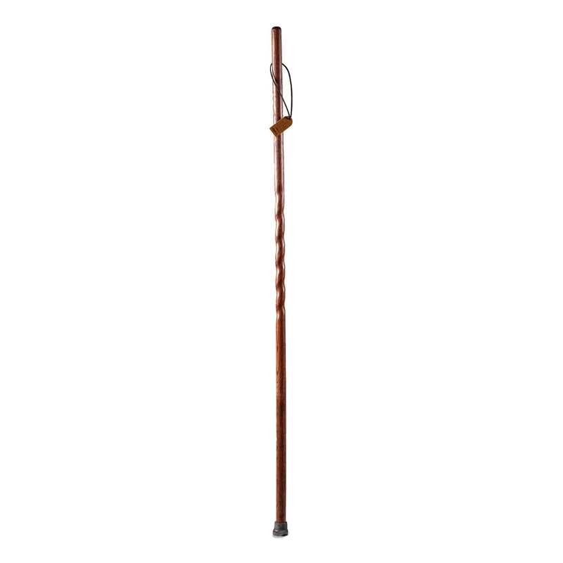 Brazos Twisted Oak Trekker Handcrafted Walking Stick, Red, 55-Inch (Each)