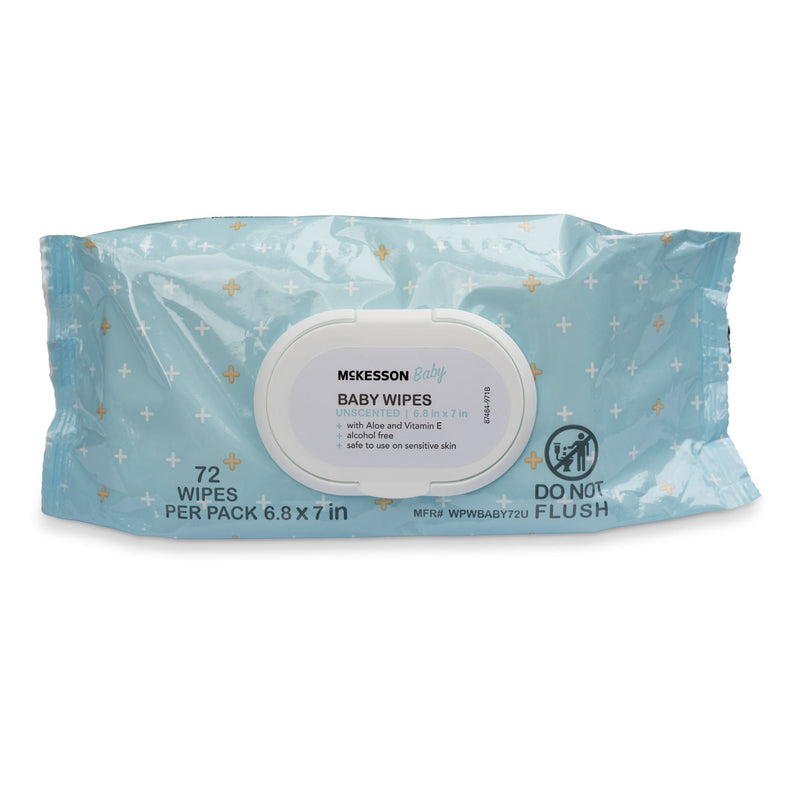 McKesson Unscented Baby Wipe, Soft Pack (Case of 864)