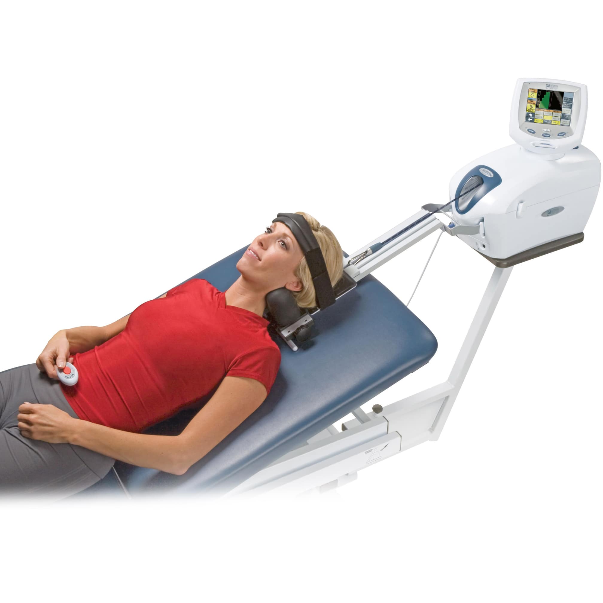 Chattanooga Saunders Cervical Traction System in use