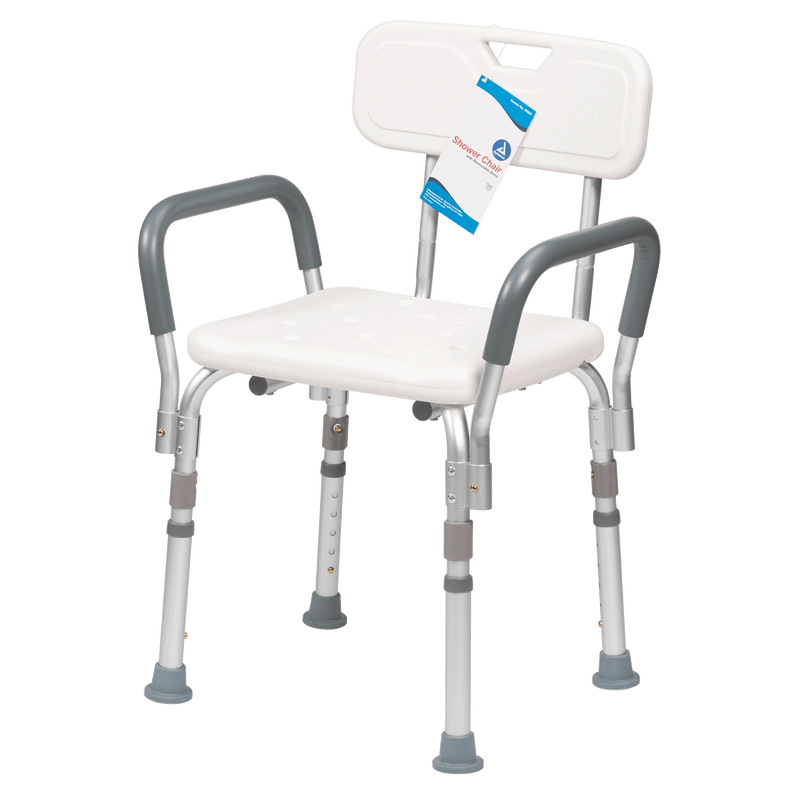 Dynarex Shower Chair with Removable Back and Arms  4 count