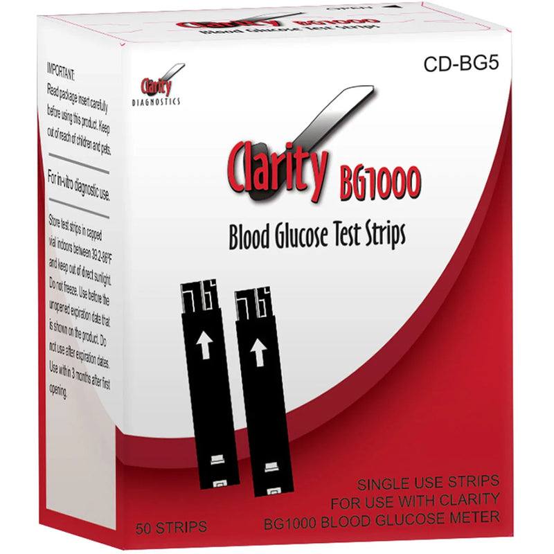 Clarity Diagnostics Clarity BG1000 Glucose Strip box