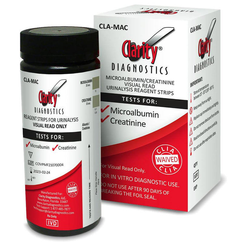 Clarity Diagnostics Clarity Visual Read Only Micro-Albumin Creatinine Strip
