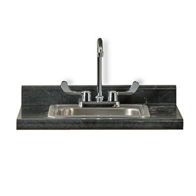 Clinton 24" Postform Countertop  Black Alicante