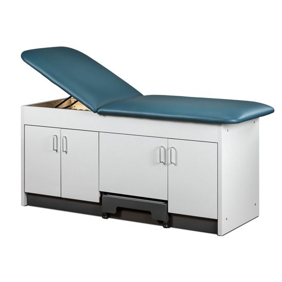 Clinton 27" Wide Cabinet Table with 8 Doors and Pull Out Step Stool 