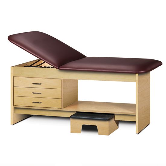 Clinton 3 Drawer Table with Stool  Gray, Black