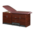 Clinton 30" Wide Cabinet Table with 6 Doors, 2 Drawers, and Pull Out Step Stool - with stool tucked in