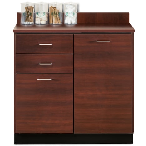 Clinton 36" Base Cabinet with 2 Doors and 2 Drawers  Dark Cherry, Slate Gray