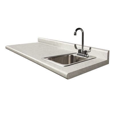 Clinton 36" Postform Countertop - White Cararra