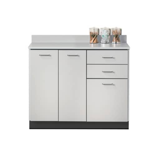 Clinton 42" Base Cabinet with 3 Doors and 2 Drawers  Slate Gray, Gray