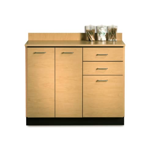 Clinton 42" Base Cabinet with 3 Doors and 2 Drawers  Maple, Slate Gray