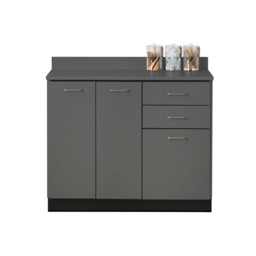 Clinton 42" Base Cabinet with 3 Doors and 2 Drawers - Slate Gray