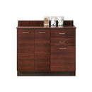 Clinton 42" Base Cabinet with 3 Doors and 2 Drawers  Dark Cherry, Slate Gray