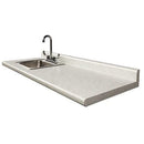 Clinton 42" Postform Countertop  White Cararra
