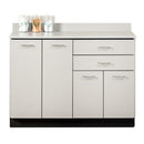 Clinton 48" Base Cabinet with 4 Doors and 2 Drawers  Gray, Slate Gray