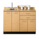 Clinton 48" Base Cabinet with 4 Doors and 2 Drawers 