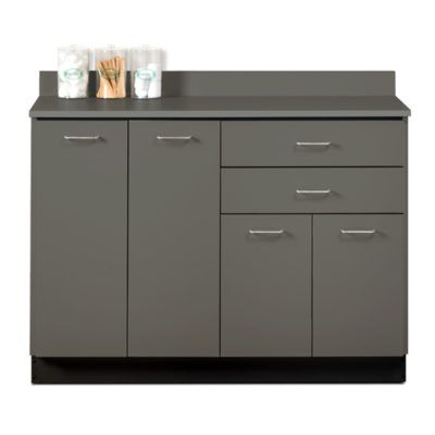Clinton 48" Base Cabinet with 4 Doors and 2 Drawers - Slate Gray