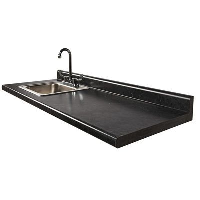 Clinton 48" Postform Countertop - Black Alicante