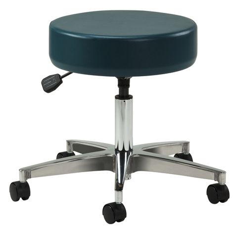 Clinton 5-Leg Pneumatic Stool  With Backrest - Black