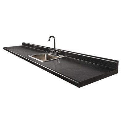 Clinton 72" Postform Countertop  Black Alicante