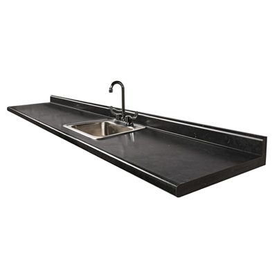 Clinton 72" Postform Countertop - Black Alicante