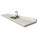 Clinton 72" Postform Countertop - White Cararra