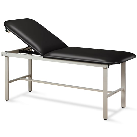 Clinton Alpha Series Treatment Table with H-Brace  30" Wide - Black