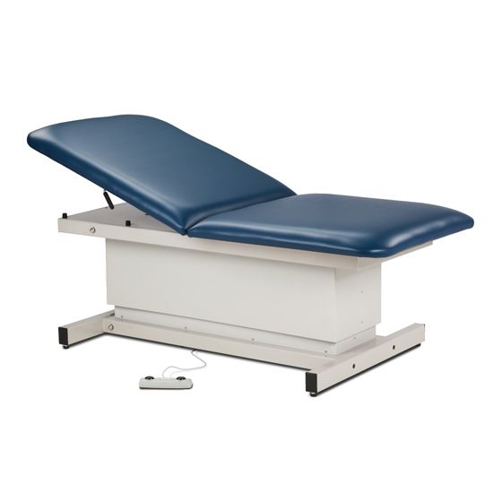 Clinton Bariatric Power Table with Back  40" Wide, Black