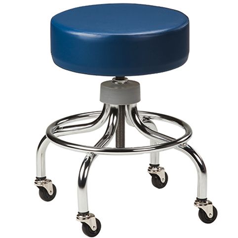 Clinton Chrome Base Stool  Black