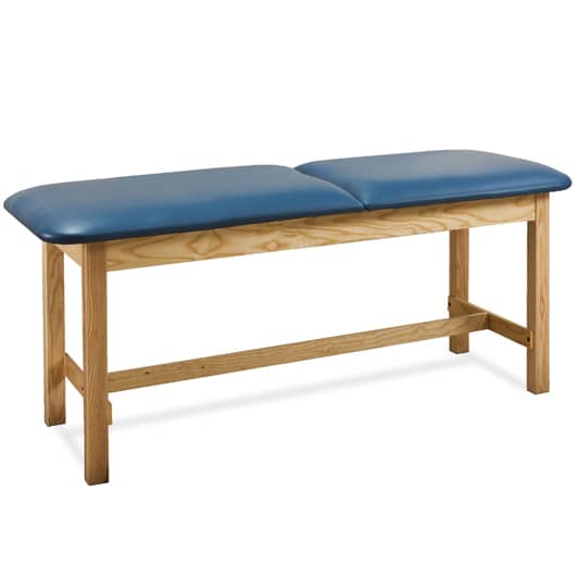 Clinton Classic Series Treatment Table with H-Brace and Wedgewood Upholstery