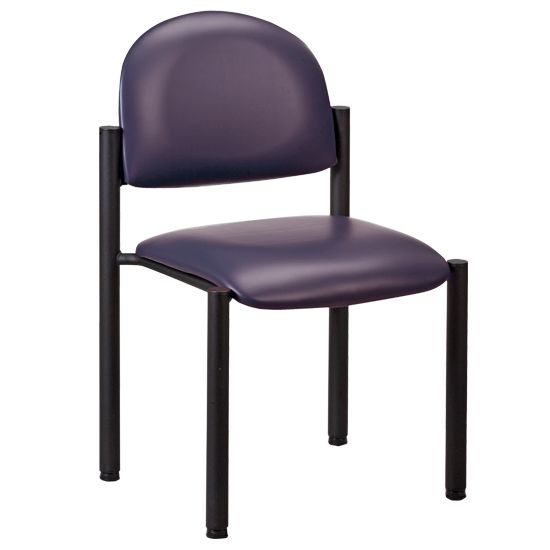 Clinton Exam Side Chair with Wall Guards  Black