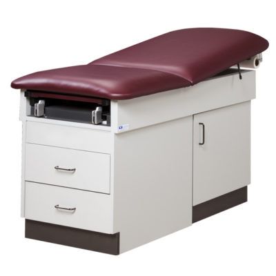 Clinton Family Practice Table with Storage  Warm Gray in Slate Gray Laminate