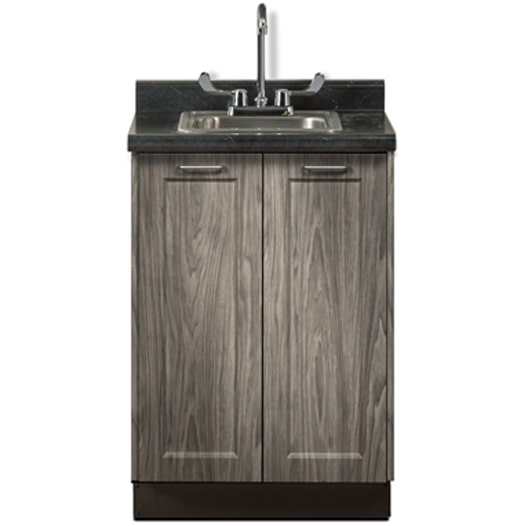 Clinton Fashion Finish 24" Base Cabinet with 2 Doors  Metropolis Gray