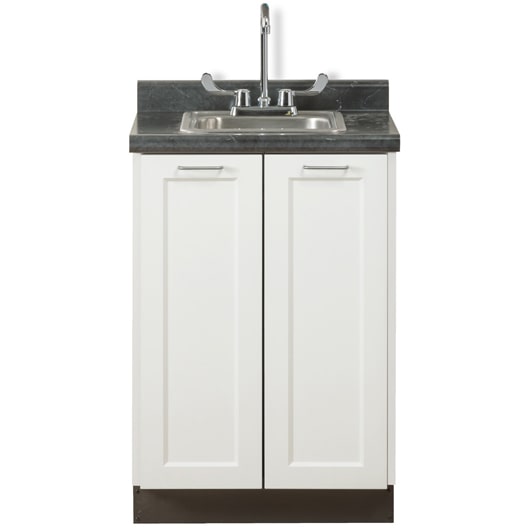 Clinton Fashion Finish 24" Base Cabinet with 2 Doors  Arctic White