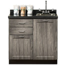 Clinton Fashion Finish 36" Base Cabinet with 2 Doors and 2 Drawers  Metropolis Gray
