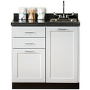 Clinton Fashion Finish 36" Base Cabinet with 2 Doors and 2 Drawers  Arctic White