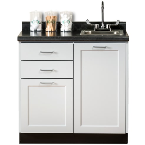 Clinton Fashion Finish 36" Base Cabinet with 2 Doors and 2 Drawers  Arctic White